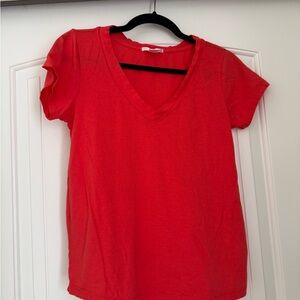 LAmade Red V-Neck Women's Top Size Small